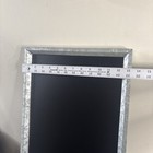 Rectangular Chalk Board With Galvanized Metal Frame 13x23in Blank And Silver
