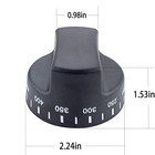 New For Viking Pb010099 Oven Thermostat Knob Black Pps Shipping From Usa