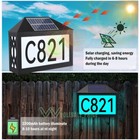Solar Powered Led Light Sign House Street Door Address Plaque Number Plate Lamp