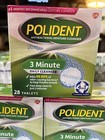 Polident  3 Pk  3 Minute Denture Tablets 28 Tabs Ea Exp 2 27