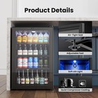 Yeego Portable Mini Beverage Fridge Glass Door 65 85 105 130 155 Cans Cooler New