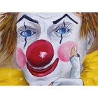 Vintage Oil Painting Of A Clown  Circus Art Wall Decor Framed Painting