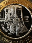  10 Circus Circus Casino     Clown   Lions Cage     999 Fine Silver Strike  Reno  Nv