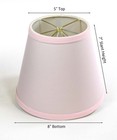 5x8x7 Empire Linen Edison Clip On Lamp Shade Pale Dogwood Pink