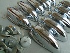  10  Vintage 1970 s Slingerland Chrome Large Bass Drum Lugs-3-ply Shell-clean 