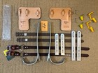 New Buckingham   Miller Tree Pole Lineman Climbing Gear Set Gaffs Harness Ditty 