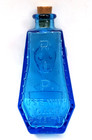 Vintage Wheaton Bottle 3  Peacock Blue Poison  Coffin  R i p 