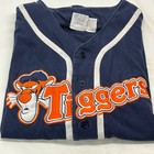 Vintage 90s Disney Athletics Tigger Baseball Jersey Shirt Size Xl Navy Blue