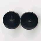 Antique Picture Button Fables Carved Dark Wood Grain Metal Shank 2 Pieces  41mm