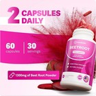 Rosabella Organic Beet Root 60 Capsules Natural Energy Boost Blood Pressure Us