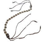 Western Hairpipe Bone Beaded Leather Tie Belt Native American Concho Vintage M