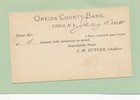 Jan 6 1882 Postal Card Fancy Cancel - Utica Ny - Oneida County Bank