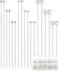 900 Pcs Eye Pins  Head Pins And Ball Pins For Diy  Silver  3 Size