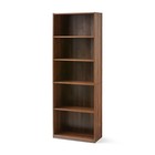 71  Tall 5-shelf Wood Bookcase Storage Shelving Book Wide Bookshelf Cabinet Home