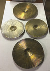 Lot Of 4 Vintage Used  60 s   70 s  Japan Cymbals - 18    16     2x14 Hi Hats