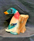 Vintage Royal Copley Pottery Ceramic Mallard Duck Planter Figurine