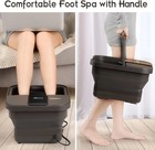 Collapsible Foot Spa Bath Massager With Heat Bubbles Pedicure Foot Spa With