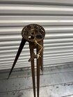 Antique Vintage Surveying Level Transit Wood Brass Tripod Camera Stand Lamp