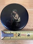 Antique 18th-19th C Paper Mache Snuff Box Hand Painted Biedermeier regency Era 