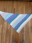 Hand Crocheted Asymmetric Shawl Small Pastels Colors Easter