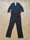 Boys Black Tuxedo Suit 5 Piece  Size 7
