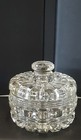 Vintage Powder Jar Glass Vanity Bowl With Lid
