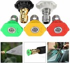  1 4  5pcs Pressure Washer Spray Tips Nozzles High Power Kit Quick Connect Set 
