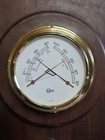 Vintage Barigo Weather Station Made In Germany  Wood And Brass