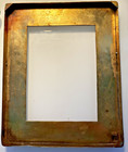 Antique Victorian Jeweled Brass Picture Frame Ornate Filigree