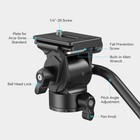 Smallrig Tripod Fluid Head Pan Tilt Head With Quick Release Plate For Arca Swiss