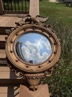 Rare Syroco Wall Convex Mirror American Eagle Federal Mcm Colonial Vtg Porthole