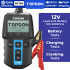 Topdon Bt100 Car Battery Tester 24v 12v Load Tester Charging System Analyzer