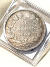 1834 France 5 Francs King Louis Phillipe La Rochelle 90  Silver Coin