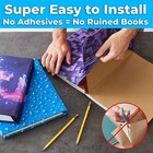 Washable Textbook Jacket Jumbo 9x11 Reusable Book Cover Purple Nova Easy Apply