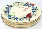  lenox  Winter Greetings Dinner Plates 10 75  Set Of  6  Perfect Condition