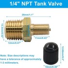 2pcs 1 4  Npt Male Threads Tank Valve With Protective Caps For Semi Truck Traile