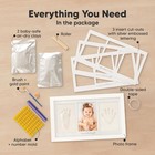 Keababies Baby Hand And Footprint Kit - Clay Handprint Keepsake Frame  Newborn N