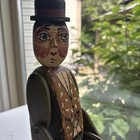 Primitive Folk Art Carved Articulating Peg Wooden Doll Painted Jointed  