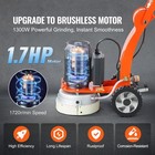 Uimoso Concrete Floor Grinder 10  Walk-behind Polisher 1 7hp Adjustable Machine