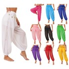Women s Belly Dance Costume Sequin Shiny Harem Pants Arabic Halloween Trousers