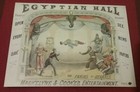 Victorian Small Card Poster leaflet  Egyptian Hall  fantastic History  souvenir 