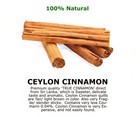 100  Organic Ceylon Cinnamon Sticks Grade C4 5  Cut Imported From Sri Lanka 4 Oz