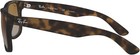 Ray-ban Rb4165 Justin Matte Tortoise Grey Brown Polarize Lenses 54mm Sunglasses