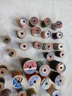 Vintage Wooden Spools With Thread Lot 50 Assorted Colors And Brands Sewing used
