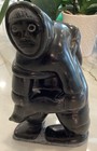Vintage 9    Hand Carved Canadian Soapstone Native Inuit Esquimal Eskimo W  Seal