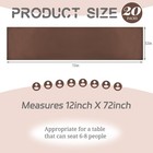 20 Pcs Satin Table Runner 12x72 Inch Brown Premium Silk Banquet Engagement Pcs