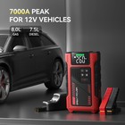 Pabulum Car Jump Starter With Air Compressor Combo 7000a Portable Jump Box 12v 