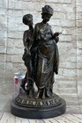 French Vintage Man And Woman Bronze Lovers Original Antique Reproduction Deco