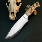 11 3  Machete Camp Knife Full Tang Horn Handle Fixed Blade Hunting   Sheath
