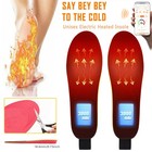 Up To 16 Hours Cuttable Bluetooth Heated Insoles Feet Heater Foot Winter Warmer
